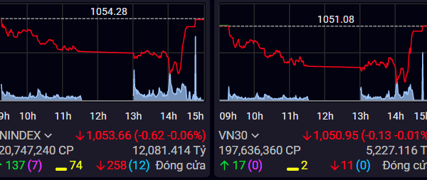 VN-Index giảm nhẹ 0,62 điểm, dòng tiền bắt đấy hoạt động tích cực