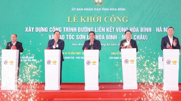 Thủ tướng dự lễ khởi công đường liên kết Hòa Bình - Hà Nội và cao tốc Sơn La