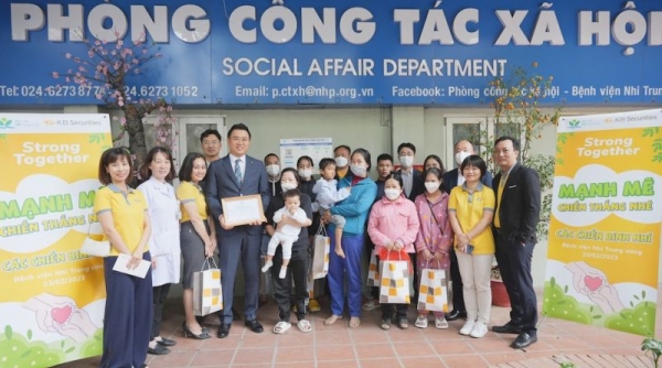 Một chuyến thiện nguyện ý nghĩa của chứng khoán KB Việt Nam tại Bệnh viện Nhi Trung ương