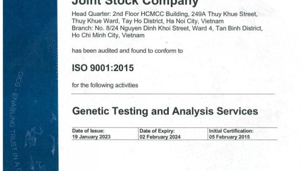 GENTIS tiếp tục đón nhận tiêu chuẩn “VÀNG” ISO 9001:2015