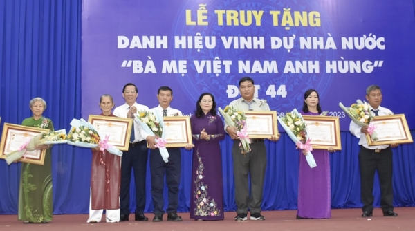 TP. Hồ Chí Minh truy tặng danh hiệu Bà mẹ Việt Nam Anh hùng cho 8 mẹ