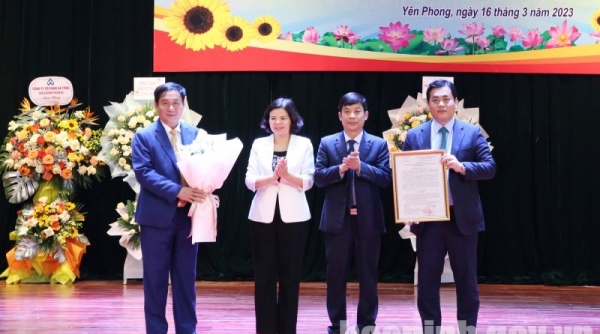 Bắc Ninh: Huyện Yên Phong đón nhận Quyết định công nhận đô thị Chờ mở rộng đạt tiêu chí đô thị loại IV