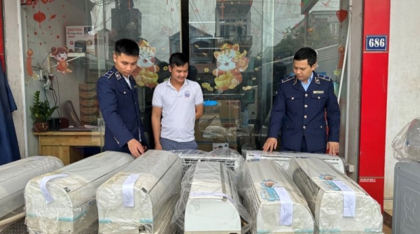 Phát hiện và thu giữ nhiều bộ sản phẩm điều hòa nhập lậu tại Thái Nguyên