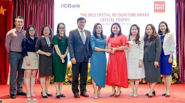 HDBank nhận giải thưởng chất lượng thanh toán quốc tế xuất sắc