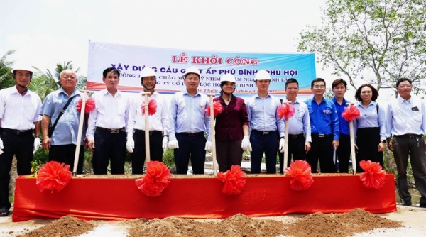 Lọc hóa dầu Bình Sơn tài trợ xây cầu giao thông nông thôn tại huyện Mang Thít, Vĩnh Long