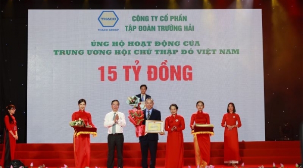 THACO nhận Bằng khen “Ghi nhận tấm lòng vàng” của Trung ương Hội Chữ thập đỏ Việt Nam