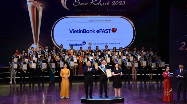 Ngân hàng số cho doanh nghiệp của VietinBank được vinh danh tại Giải thưởng Sao Khuê 2023