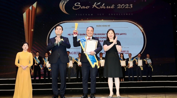 Agribank giành “cú đúp” tại Giải thưởng Sao Khuê 2023