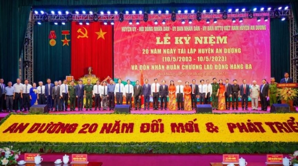 Hải Phòng: Huyện An Dương vinh dự được Chủ tịch nước tặng thưởng Huân Chương Lao động Hạng Ba