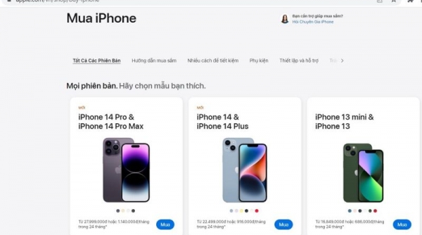 Apple Store trực tuyến chính thức ra mắt người dùng Việt Nam