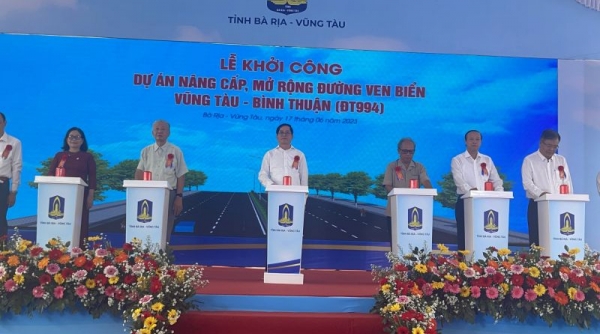 Khởi công dự án nâng cấp, mở rộng đường ven biển Vũng Tàu - Bình Thuận