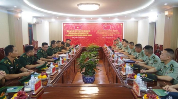Hội đàm trao đổi tình hình định kỳ quý II/2023 giữa Biên phòng Quảng Ninh và biên phòng khu Phòng Thành