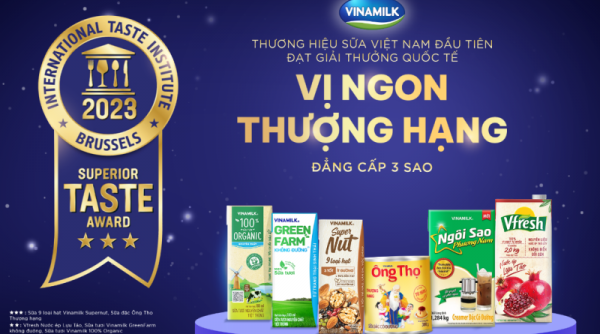 Thương hiệu sữa Việt Nam đầu tiên có sản phẩm đạt 3 sao từ Giải thưởng Superior Taste Award