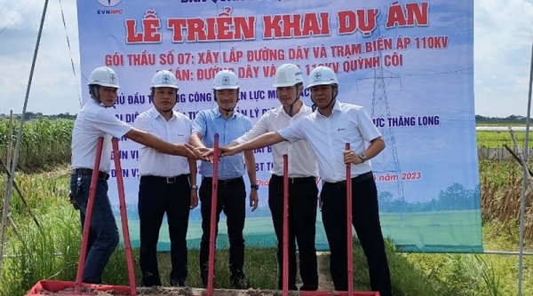 Triển khai thi công dự án Đường dây và TBA 110kV Quỳnh Côi