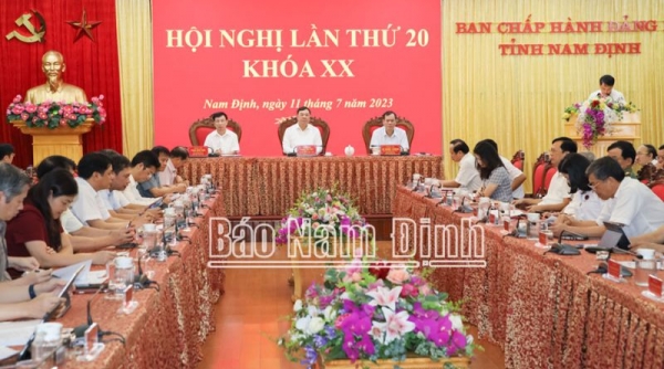 Hội nghị lần thứ 20 Ban Chấp hành Đảng bộ tỉnh Nam Định Khóa XX