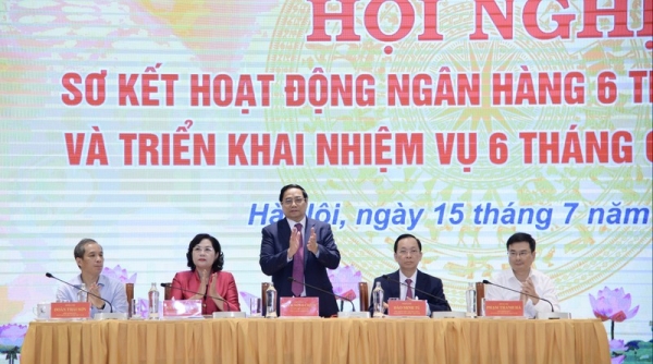 Thủ tướng Phạm Minh Chính dự hội nghị sơ kết hoạt động ngân hàng 6 tháng đầu năm 2023