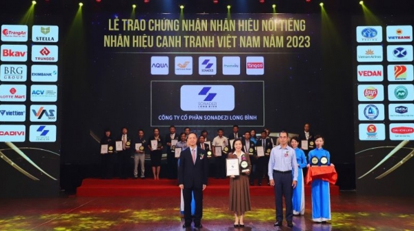 Sonadezi Long Bình vinh dự đạt Top 20 Nhãn hiệu nổi tiếng Việt Nam năm 2023