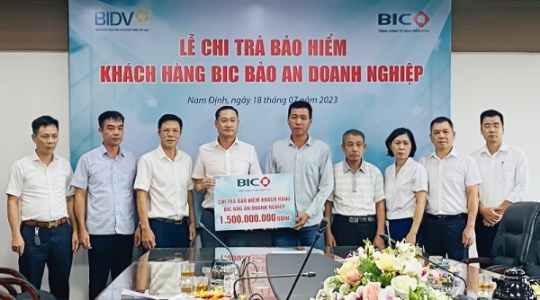 BIC chi trả 1,5 tỷ đồng bảo hiểm BIC Bảo An Doanh Nghiệp tại Nam Định