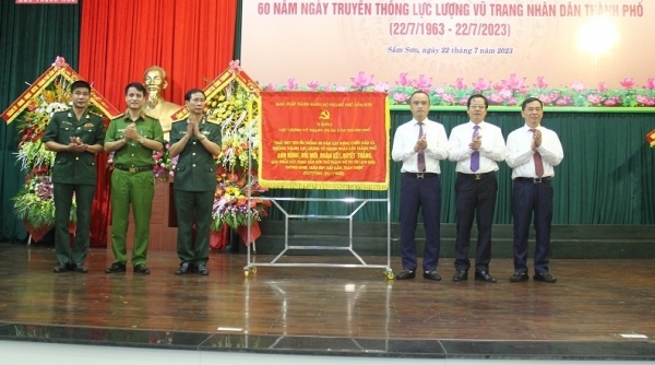 Kỷ niệm 60 năm Ngày Truyền thống Lực lượng vũ trang Nhân dân TP. Sầm Sơn