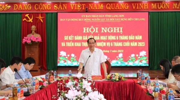 Lạng Sơn: Tiếp tục vận động, huy động các nguồn lực xã hội xây dựng Đền Chi Lăng