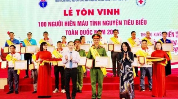 Hà Tĩnh: Đại úy Công an 40 lần hiến máu cứu người được tôn vinh