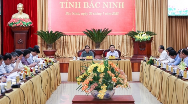 Thủ tướng Phạm Minh Chính làm việc với Ban Chấp hành Đảng bộ tỉnh Bắc Ninh
