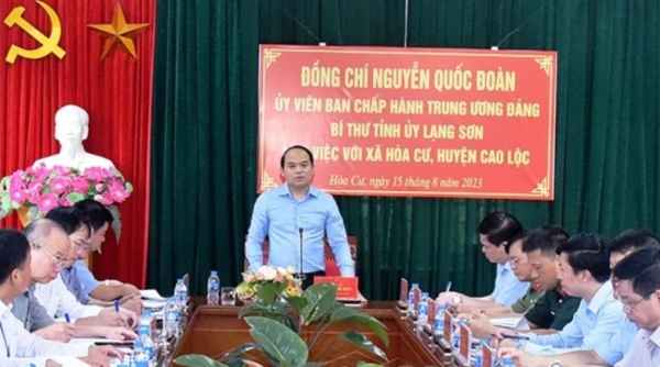 Lạng Sơn: Bí thư Tỉnh ủy làm việc tại xã Hòa Cư, huyện Cao Lộc