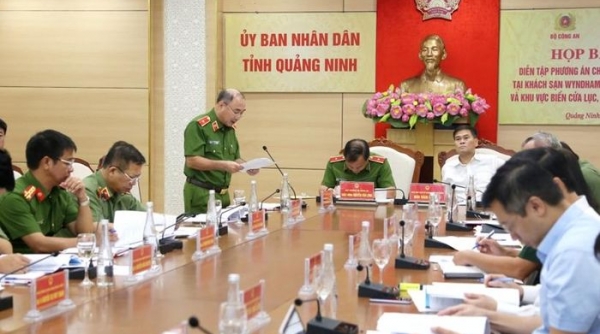 Hội nghị họp Ban chỉ đạo diễn tập phương án chữa cháy, tìm kiếm cứu nạn, cứu hộ cấp Bộ tại Quảng Ninh