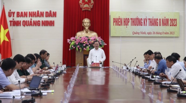 UBND tỉnh Quảng Ninh họp phiên thường kỳ tháng 8/2023