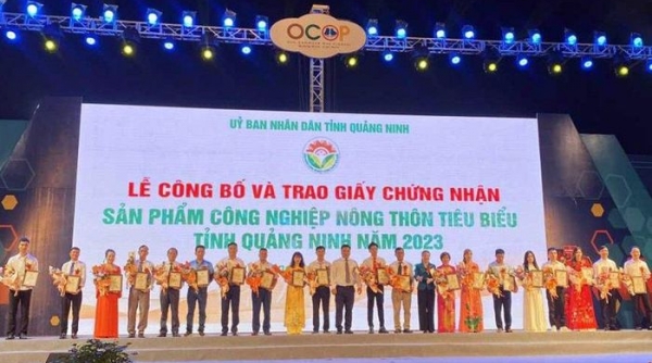 Quảng Ninh: Trao GCN sản phẩm công nghiệp nông thôn tiêu biểu của địa phương 2023