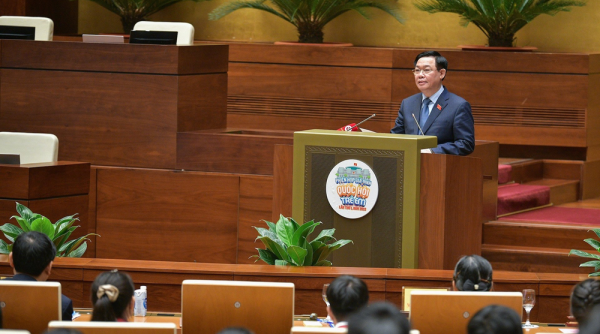 Chủ tịch Quốc hội Vương Đình Huệ tham dự Phiên họp giả định "Quốc hội trẻ em" lần thứ I/2023