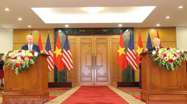Cuộc họp báo của Tổng bí thư Nguyễn Phú Trọng và Tổng thống Joe Biden