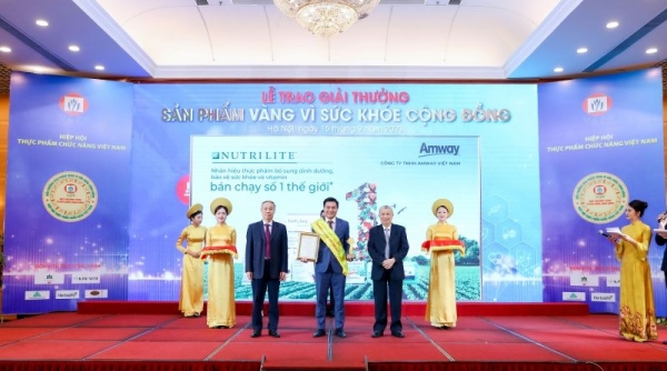 Amway Việt Nam lần thứ 11 vinh dự nhận giải thưởng sản phẩm vàng vì sức khỏe cộng đồng