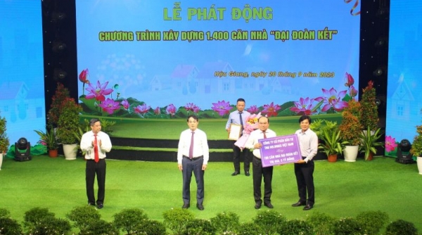 TNG Holdings Vietnam tài trợ xây 100 căn nhà Đại đoàn kết tại Hậu Giang