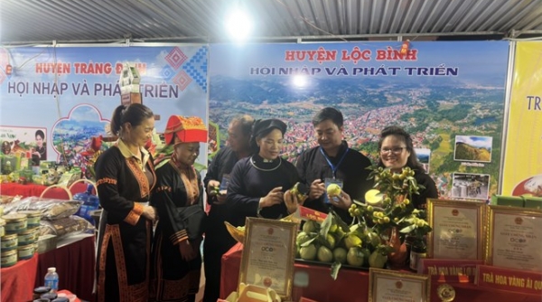 30 gian hàng trưng bày sản phẩm tại Ngày hội Văn hóa các dân tộc TP. Lạng Sơn năm 2023