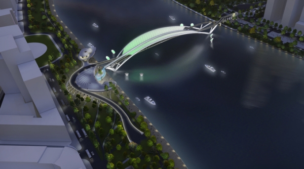 TP. Hồ Chí Minh chấp thuận chủ trương đầu tư và tiếp nhận vốn xây cầu đi bộ qua sông Sài Gòn