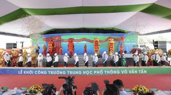 Long An: Khởi công xây dựng trường THPT Võ Văn Tần do VPBank tài trợ 100 tỷ đồng