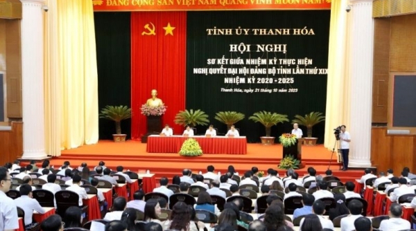 Sơ kết giữa nhiệm kỳ thực hiện Nghị quyết Đại hội Đảng bộ tỉnh Thanh Hóa lần thứ XIX