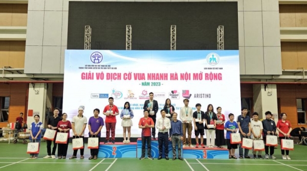 Đoàn vận động viên Quảng Ninh giành 5 Huy chương vàng tại Giải cờ vua nhanh Hà Nội mở rộng