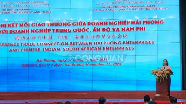 Hội nghị kết nối giao thương giữa doanh nghiệp Hải Phòng với doanh nghiệp Trung Quốc, Ấn Độ và Nam Phi