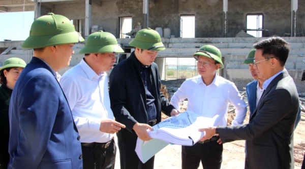 Quyền Chủ tịch UBND tỉnh Quảng Ninh kiểm tra tiến độ thi công một số dự án tại Vân Đồn