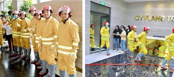 CityLand diễn tập phương án chữa cháy và cứu nạn, cứu hộ