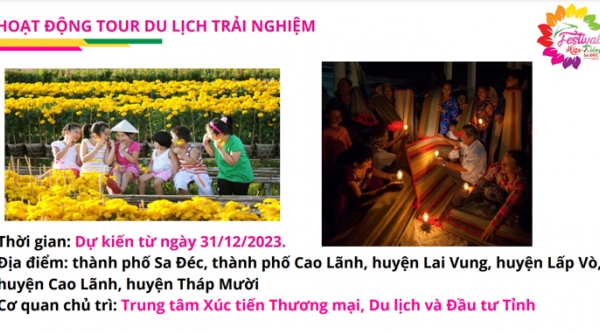 Đồng Tháp ra mắt 04 tour du lịch mới dịp Festival Hoa – Kiểng Sa Đéc