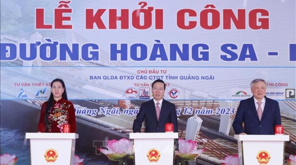 Chủ tịch nước Võ Văn Thưởng dự Lễ Công bố Quy hoạch tỉnh Quảng Ngãi