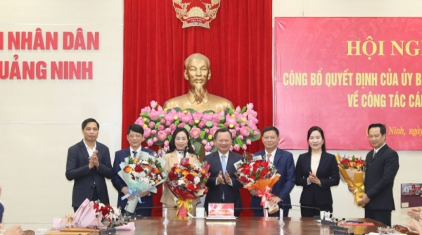 Quảng Ninh: Công bố Quyết định của UBND tỉnh về công tác cán bộ