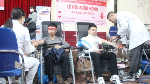 Lạng Sơn: Tiếp nhận 864 đơn vị máu tại Lễ hội Xuân hồng – Chủ nhật đỏ năm 2024