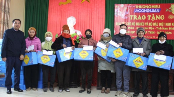 Thương hiệu và Công luận trao 200 suất quà Tết cho các gia đình có hoàn cảnh khó khăn xã Hải Minh