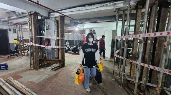 Hà Nội: Gần 60 hộ dân di dời khẩn cấp do chung cư mini nứt cột bê tông
