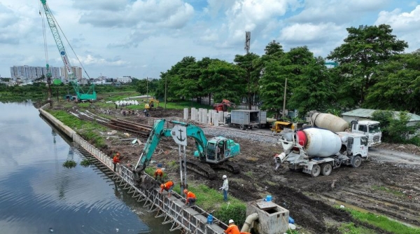 Tiến độ dự án kênh Tham Lương - Bến Cát - rạch Nước Lên đạt 35%