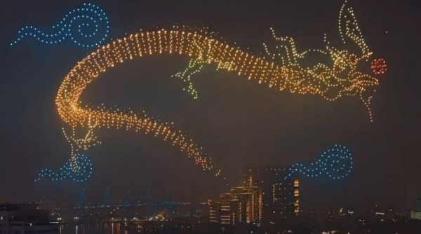 Tối 09/03, người dân Thủ đô sẽ được chiêm ngưỡng màn trình diễn drone ở hồ Tây